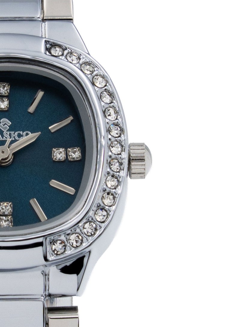 Clasico Sapphire Women's Luxury Silver Watch Blue Dial | Elegant Analog Quartz | Premium Fashion Timepiece - Image 2