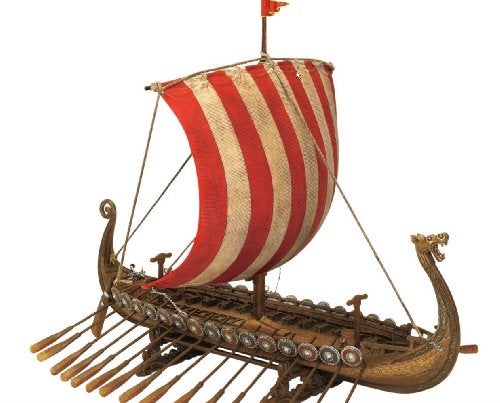 yinat 14" Viking Longship Troop Carrier Collectible Museum Replica Ship Model Military Gift - Image 2