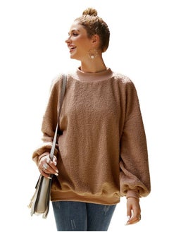 Plush Long Sleeve Teddy Velvet Pullover
