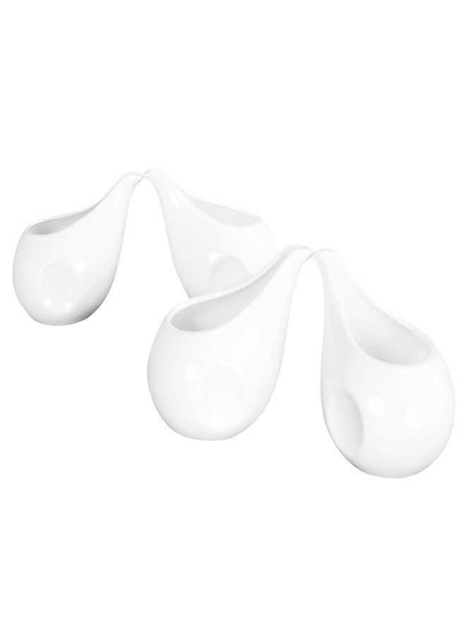 Creativity Home Gravy Boat Small Creamer Pitcher Set, Coffee Milk Gravy Boat, Fine Porcelain With Lip Spout, For Gravy, Warming Sauces, Salad Dressings, Milk, More, Microwave & Freezer Safe (Set of 4) - Image 1