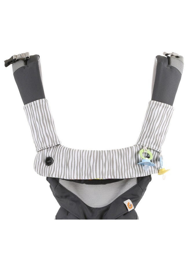 Mila Millie Premium Drool And Teething Reversible Cotton Pad | Fits Ergobaby Four Position 360 + Most Baby Carrier | Pink Herringbone Design | Hypoallergenic | Great Baby Girl Shower Gift By Mila Millie - Image 5