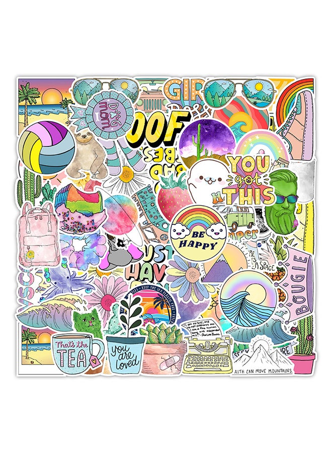 100 Vsco Style Series Graffiti Stickers Car Trunk Computer Water Cup Notebook Stickers Waterproof 