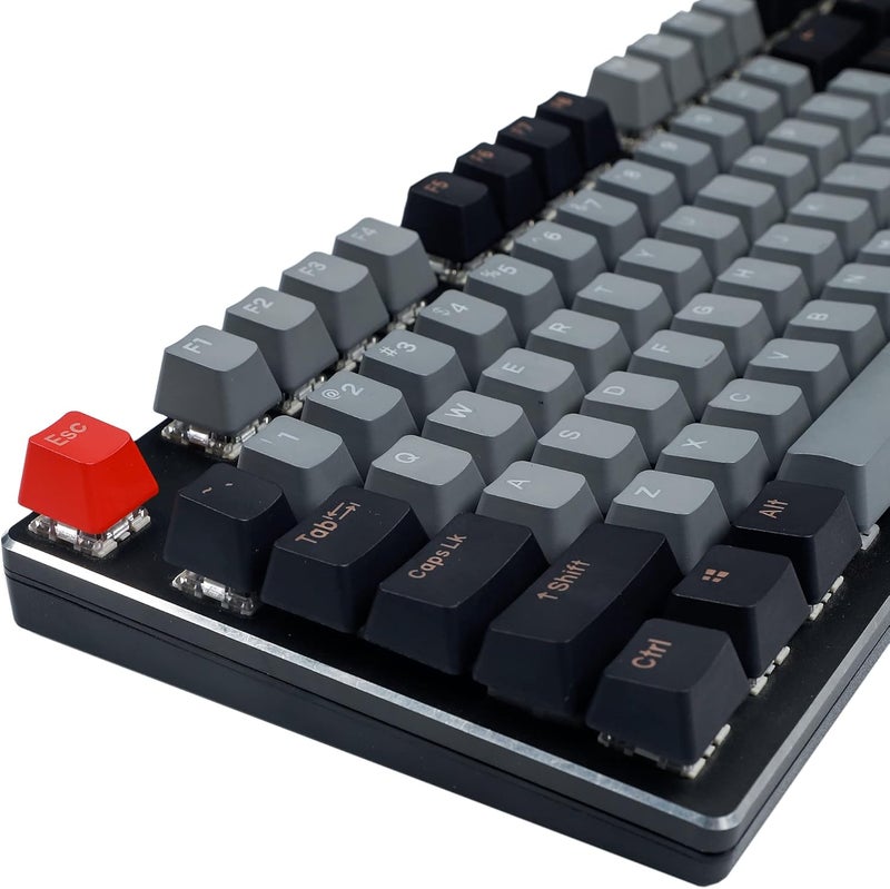 YMDK Double Shot 122 Dyed PBT Shine Through OEM Profile Keycap Rainbow Carbon Sunset Backlit Keycaps for MX Switches Mechanical Keyboard（Only Keycap） (Dolch 122 Key) - Image 3