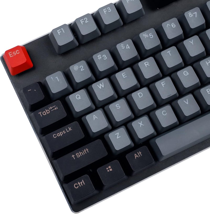 YMDK Double Shot 122 Dyed PBT Shine Through OEM Profile Keycap Rainbow Carbon Sunset Backlit Keycaps for MX Switches Mechanical Keyboard（Only Keycap） (Dolch 122 Key) - Image 4