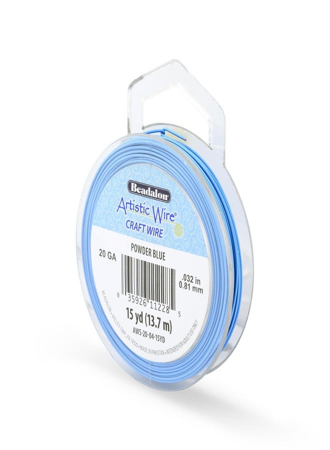 Artistic Wire, 20 Gauge Tarnish Resistant Colored Copper Craft Wire, Powder Blue, 15 yd - Image 1