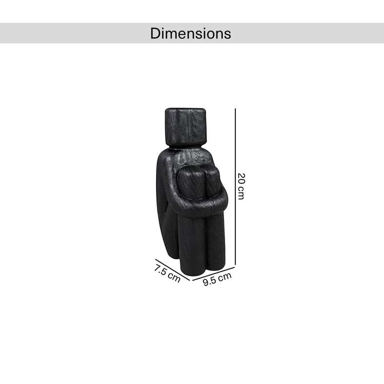 Pan Home Merlo Polyresin Human Decor Figurine - Black - Image 5