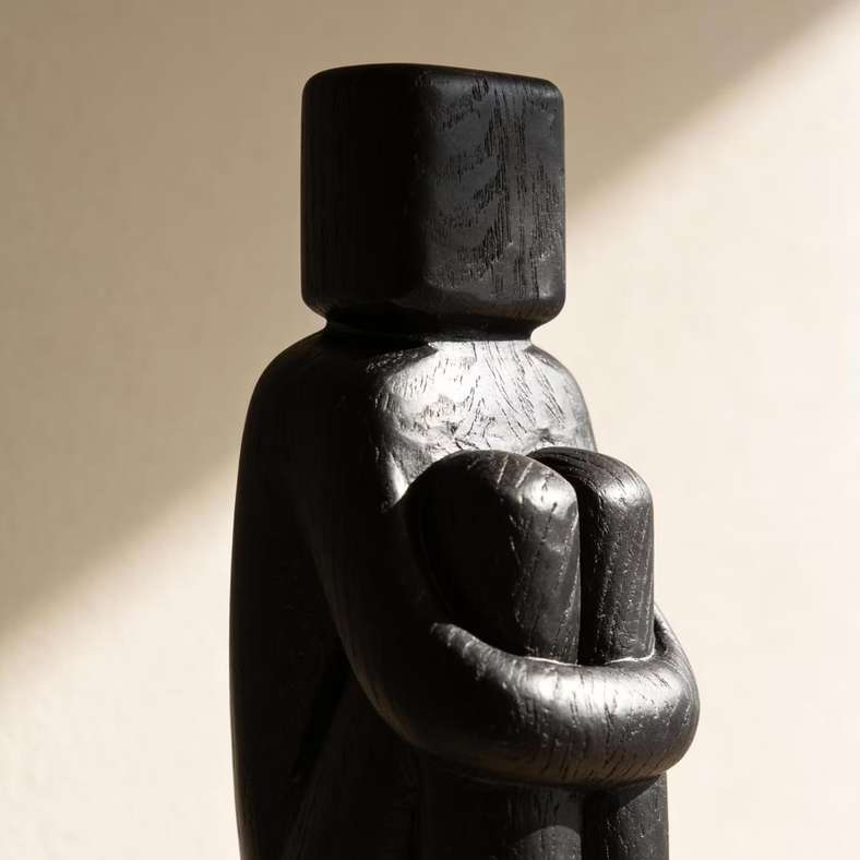 Pan Home Merlo Polyresin Human Decor Figurine - Black - Image 2