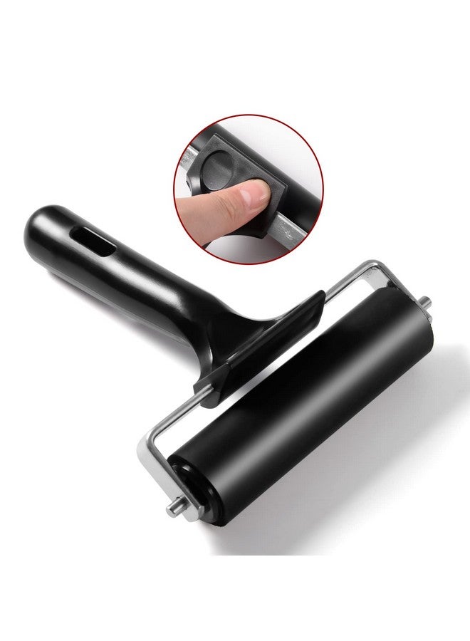 CHIVENIDO 3 Pack Brayer Rollers For Crafting, Vinyl Rubber Roller Brayers, Printmaking Brayer Rollers For Cricut Maker, Gluing, Printing, Inking And Stamping(Black) - Image 2