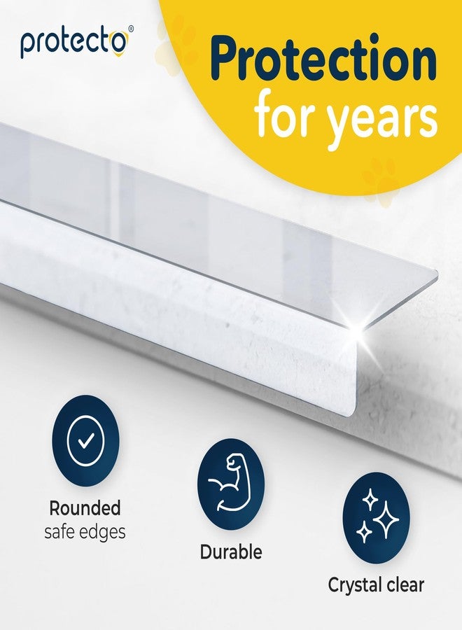 Protecto 2-Pack Window Sill Protector 90.2 x 13 cm Transparent Window Protection from Scratches, Bites and Claws of Dogs and Cats Keeps Window Sills Smooth and Paws Safe - Image 4