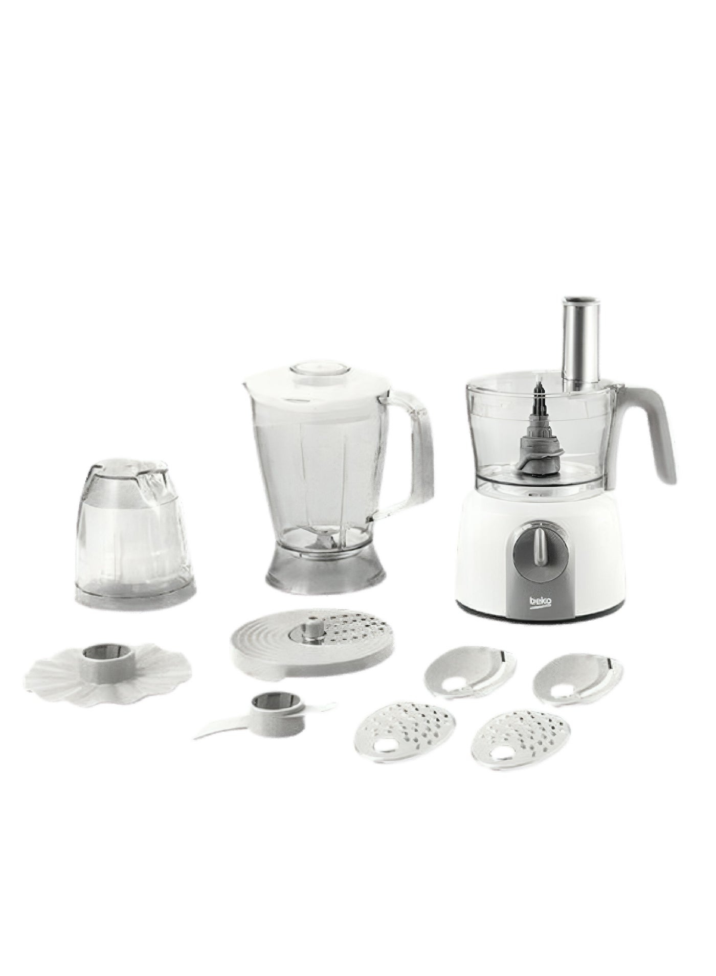 Foor Processor - 1000 Watts - 1.2 L Bowl - 1 L Jug - Stainless Steel Blades - 2 Speeds + 1 Pulse Function 1.2 L 1000 W FPP 4402 W White