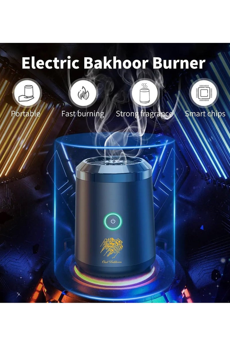 HAVEN Bakhoor Burner, Electric, USB Rechargeable, Portable Oud Incense Burner, Smart Bukhoor, Aroma Diffuser, Arabic Perfume Fragrance, for Home, Car, Office, Ramadan, Travel Use - Image 2