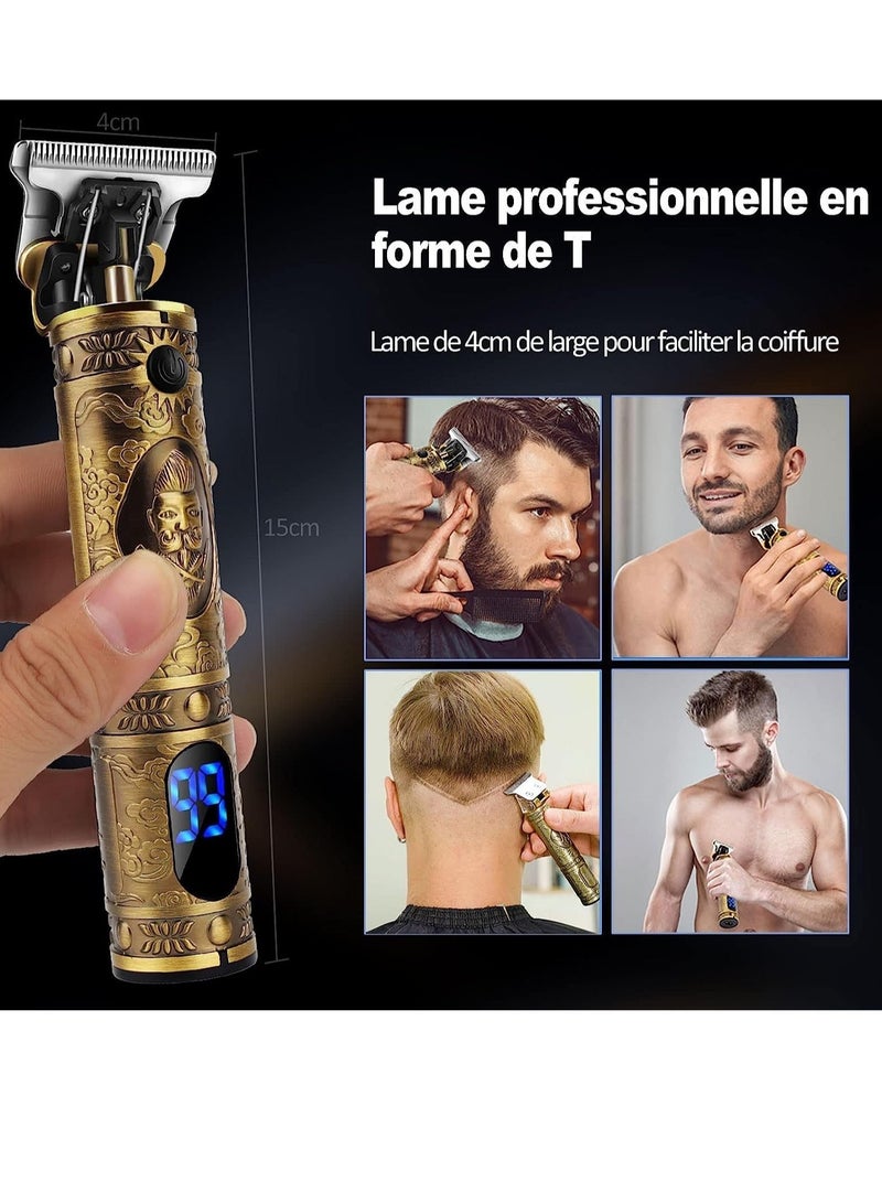 ELTRAZONE Professional Men’s Hair Trimmer, Long Hair Trimmer, Beard Trimmer, Cordless Hair Trimmer, Rechargeable, LED Display, - Image 2
