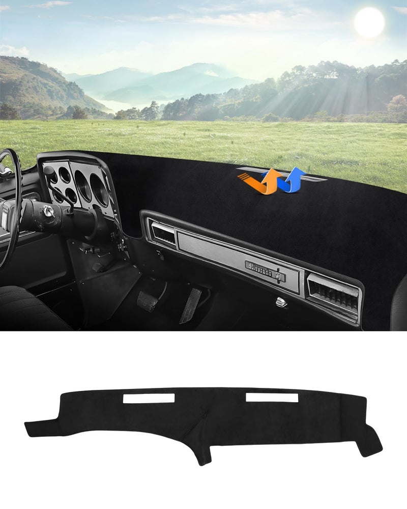 Autorder Dashboard Cover Mat Fit for 19731980 Chevy Chevrolet C10 C20 C30 K10 K20 K30 Suburban19731978 GMC C15 C25 C35 K15 K25 K35 Accessories Dash Cover Flannel Sunshade Glare UV Rays Protector