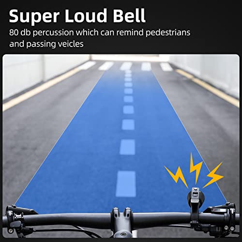 ROCKBROS Bike Bell Classic Bicycle Bell Mountain Bike Bells for Adults with Loud Sound and Fit for 0.87-1.25in/22.2-31.8mm Bicycle Handlebars - Image 2