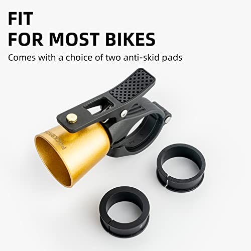ROCKBROS Bike Bell Classic Bicycle Bell Mountain Bike Bells for Adults with Loud Sound and Fit for 0.87-1.25in/22.2-31.8mm Bicycle Handlebars - Image 3