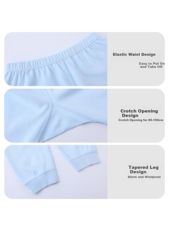 Les enphants Li Yingfang Children's Home Pants Boys Girls Long Pants Sleepwear Spring Autumn Soft Pink 90 CM - Image 4