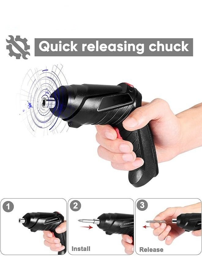 MIXDE 47-In-1 Rechargeable And Rotatable Cordless Electric Cordless Screwdriver Drill With Built-in LED,Cordless Screwdriver  - Image 3
