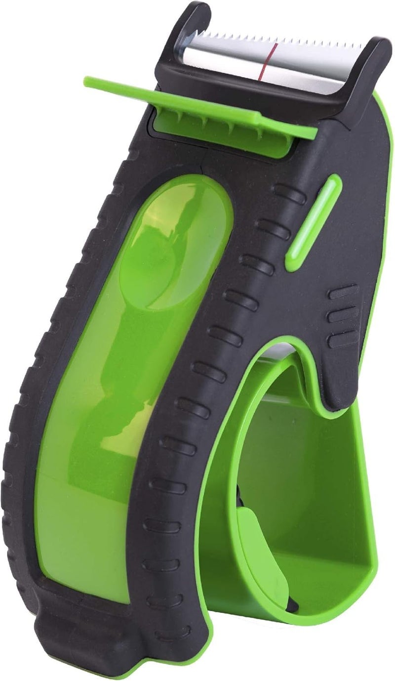 TENDO Heavy Duty Shipping Tape Dispenser: TENDO° Premium Line – Reusable, Replaceable, Eco-Friendly 2’’ Master Piece Dispenser for Pros with Patented 10° Sloped Chromium Blades - P-2200 (4th Gen.)_Green - Image 4