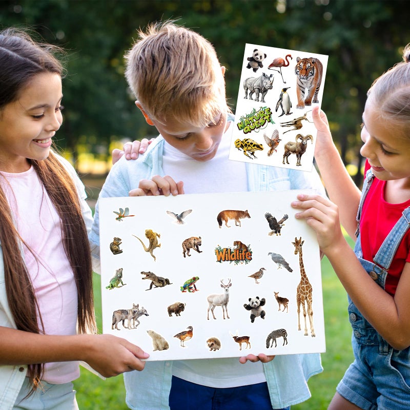 Chinyuti 312Pcs Jungle Animal Stickers  Realistic Safari Animal Decorations Stickers For Scrapbooks Envelopes Cards Gifts Crafts Decor - Image 2