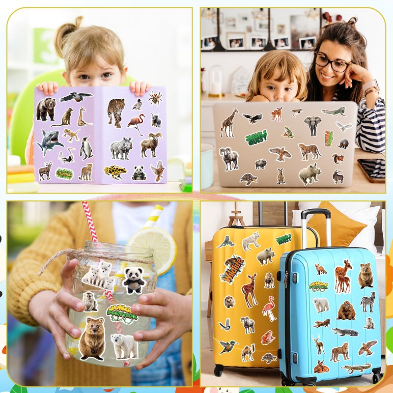 Chinyuti 312Pcs Jungle Animal Stickers  Realistic Safari Animal Decorations Stickers For Scrapbooks Envelopes Cards Gifts Crafts Decor - Image 5
