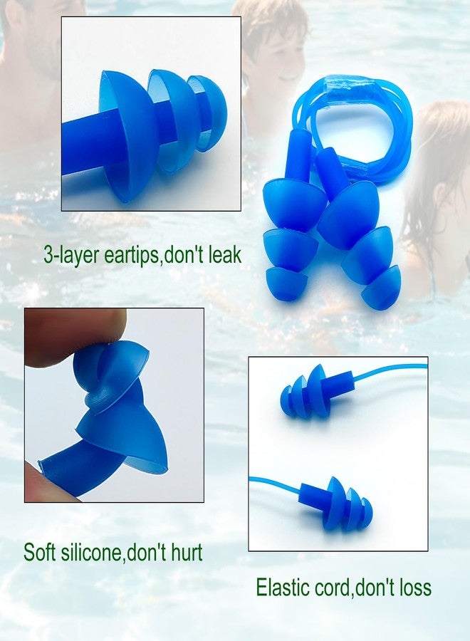 Zooshine Corded Swim Ear Plugs for Adults,4 Pairs Waterproof Silicone Swimming Ear Protection Individual Box Packed - Image 3