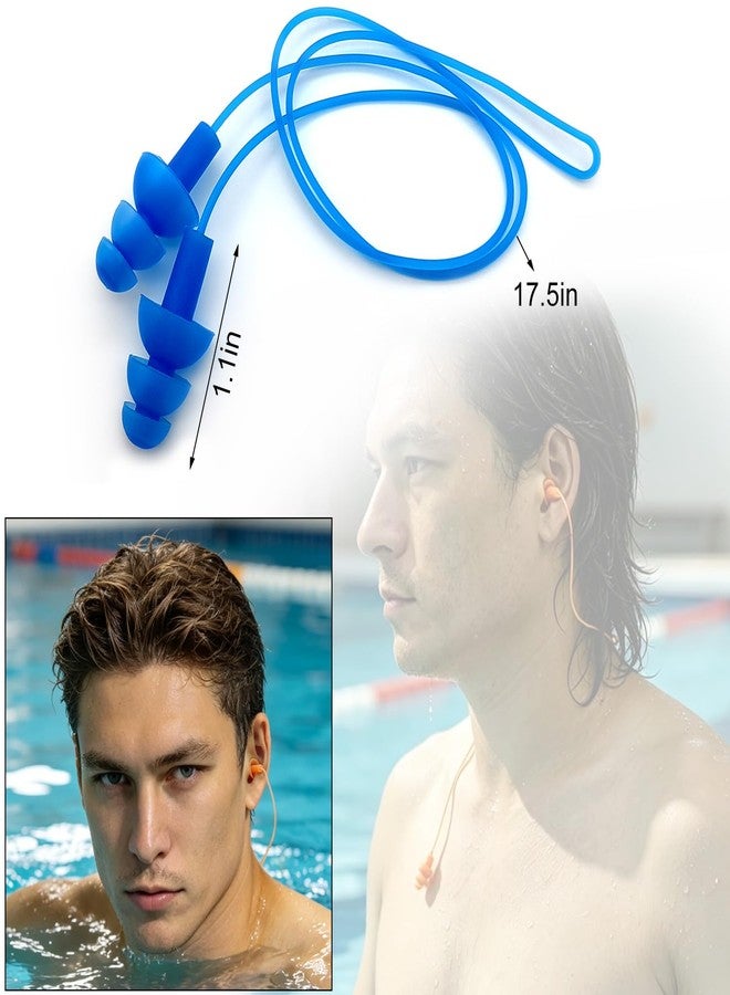 Zooshine Corded Swim Ear Plugs for Adults,4 Pairs Waterproof Silicone Swimming Ear Protection Individual Box Packed - Image 2