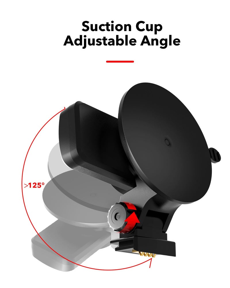REDTIGER Suction Mount for F7N Series Dash Cam,Built-in GPS Module,Easy Install,180Â° Rotatable,Includes Adhesive Pads and Electrostatic Stickers - Image 4