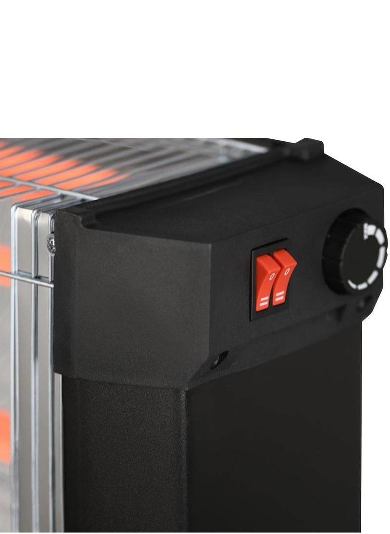 Kumtel - Room Heater, 2200 W Total Power, 220~240 Volt, Adjustable Thermostat, 4 Quartz Heating Element, Rollover Safety, ERP Compatible - Image 1