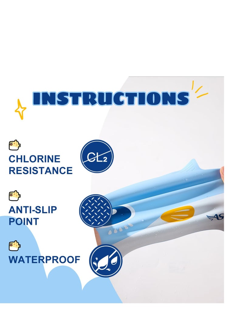 Excefore Kids Swim Cap for Boys Girls, Kids Swim Caps for Long Hair & Braids Silicone Swimming Cap, Large Waterproof Swim Hat to Keep Hair Dry, for Short/Long Hair, Ideal for Beach and Pool - Image 3