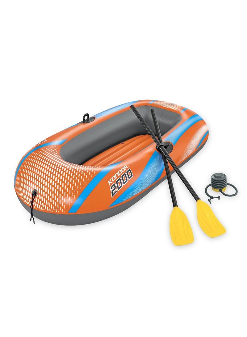 Bestway Boat Kondor 2000 Raft Set 185x97cm | Inflatable Raft | Inflatable Boat | Perfect for Kids and Adults - Image 1