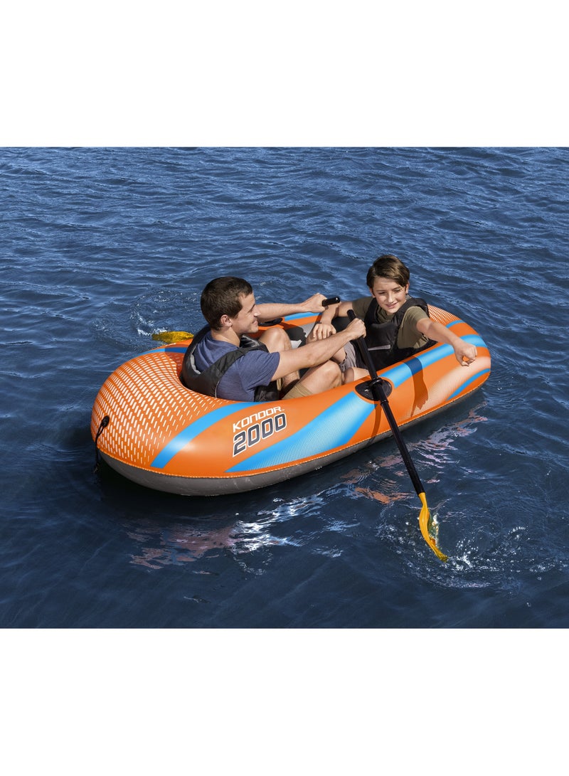Bestway Boat Kondor 2000 Raft Set 185x97cm | Inflatable Raft | Inflatable Boat | Perfect for Kids and Adults - Image 4