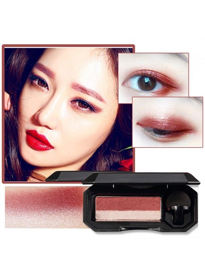 Aaiffey Dual-Color Eyeshadow, Waterproof Eyeshadow Highly Pigmented Eyeshadow with Exquisite Glitters and Smooth Texture, Long Lasting For Eye Makeup - Image 2