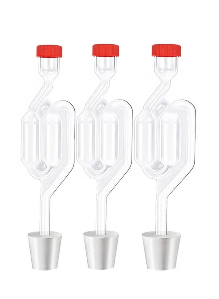 بينكساما 3 حزمة غرفة معادلة الضغط على شكل حرف S للتخمير مع 3 سدادات صمام ختم الفقاعة غرفة معادلة الضغط للتخمير المنزلي DIY - Image 1