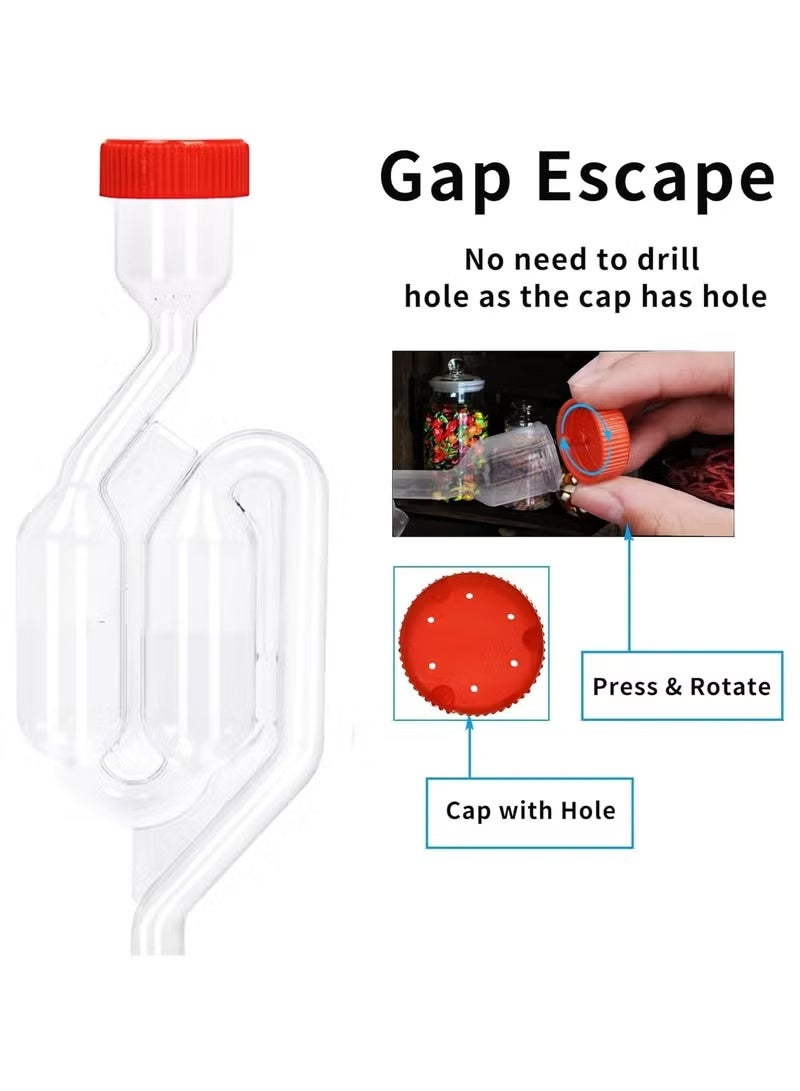 بينكساما 3 حزمة غرفة معادلة الضغط على شكل حرف S للتخمير مع 3 سدادات صمام ختم الفقاعة غرفة معادلة الضغط للتخمير المنزلي DIY - Image 4