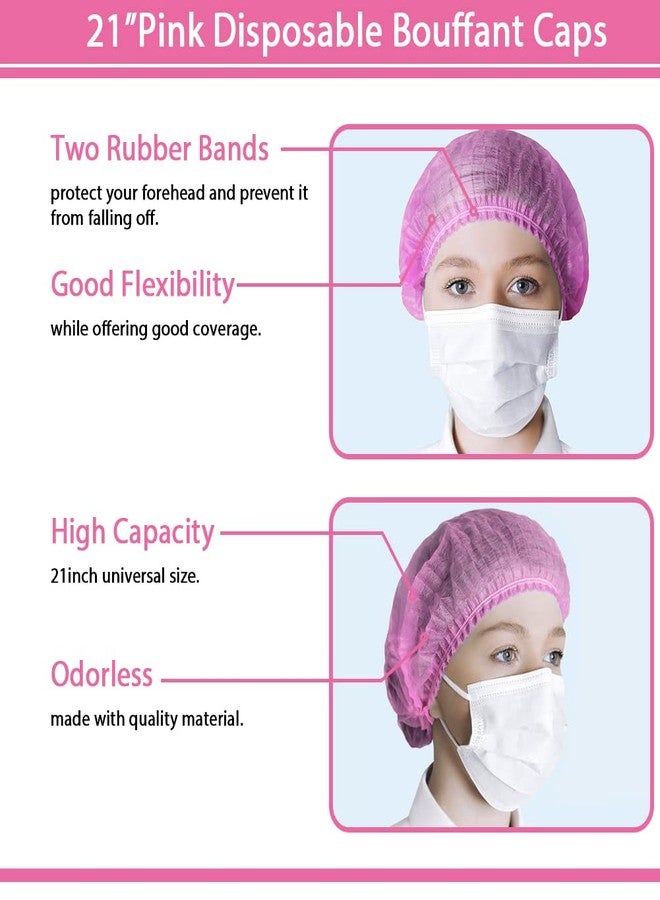 Abnaok Non Woven Shower Caps, 100 PCS Elastic Caps for Food Industries Home & Kitchen Use, Hotels, Restaurant and Hair Salon - Image 3