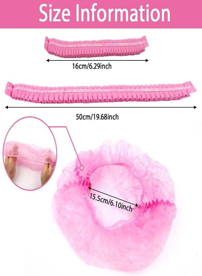 Abnaok Non Woven Shower Caps, 100 PCS Elastic Caps for Food Industries Home & Kitchen Use, Hotels, Restaurant and Hair Salon - Image 2