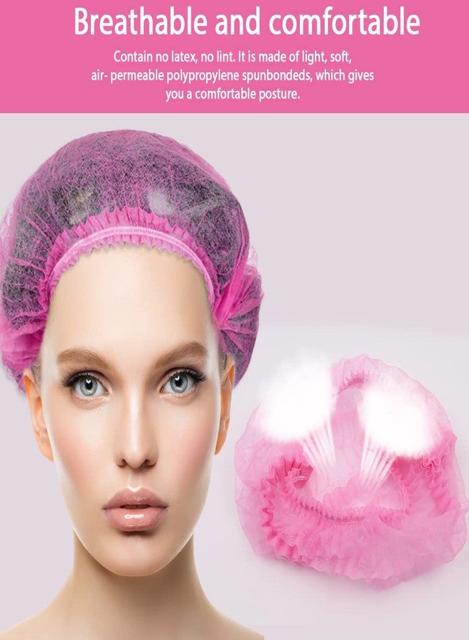 Abnaok Non Woven Shower Caps, 100 PCS Elastic Caps for Food Industries Home & Kitchen Use, Hotels, Restaurant and Hair Salon - Image 4