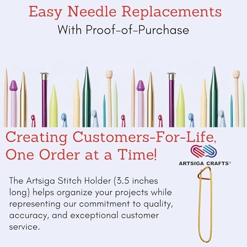 ChiaoGoo Knitting Needles DPN Double Pointed 5 inch (13cm) (Set of 5) Bamboo Natural Size US 1 (2.25mm) 1015-1 with Stitch Holder - Image 5
