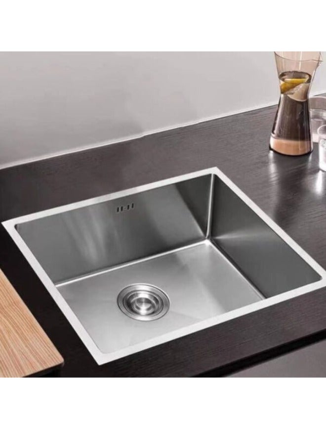 Wonderful-kitchens Nano Silver Classic Stainless Steel Single Bowl Kitchen Sink (Sink Only) - Image 3