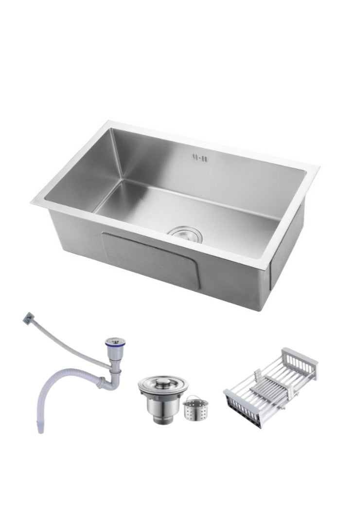 Wonderful-kitchens Nano Silver Classic Stainless Steel Single Bowl Kitchen Sink (Sink Only) - Image 2