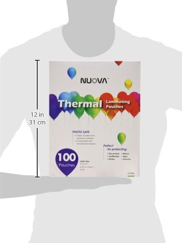 AURORA Nuova Premium Thermal Laminating Pouches 9 x 115 Letter Size 3 mil 100 Pack LP100H - Image 3