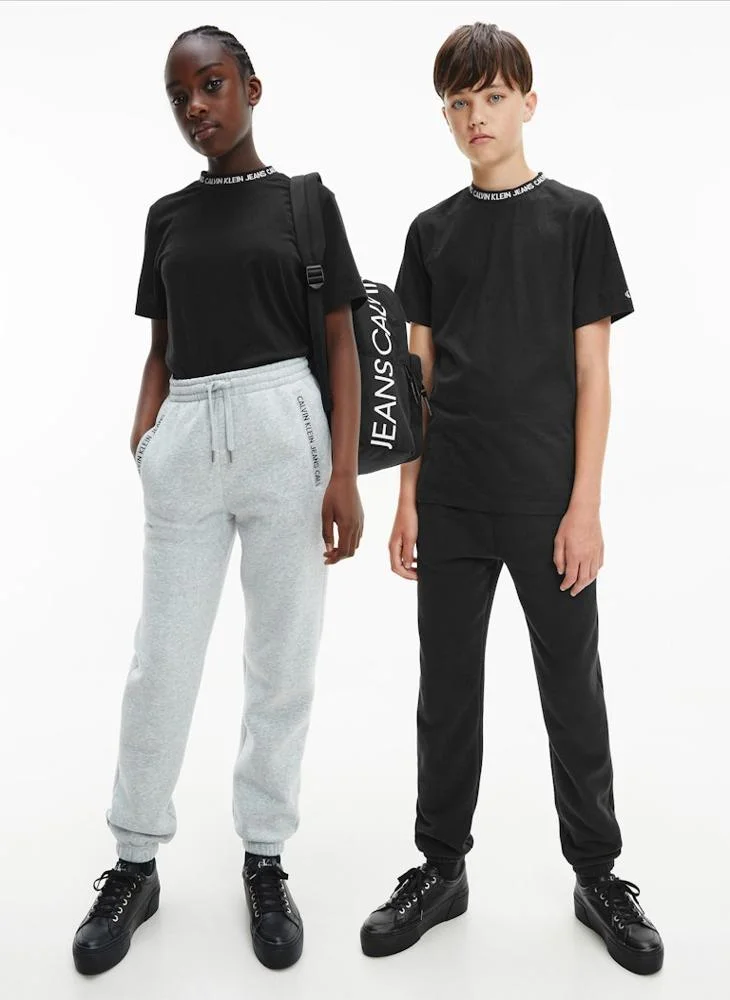 Calvin Klein Jeans Kids Intarsia Logo Crew Neck T-Shirt