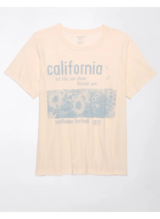 American Eagle Crew Neck Printed T-Shirt