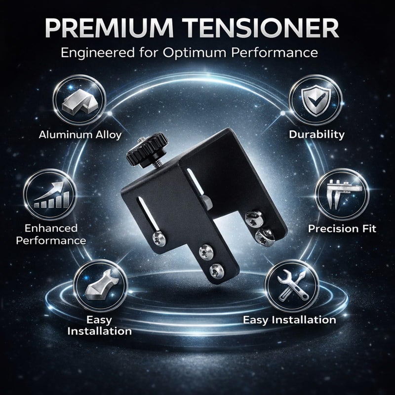 Black Aluminum Alloy Y Axle Synchronous Belt Tensioner 3D Printer Accessory Durable Easy Installation - Image 5