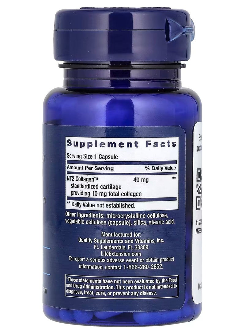 Life Extension, NT2 Collagen, 60 Small Capsules (40 mg per Capsule) - Image 2