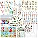 Poen 212 Pcs Insects Party Favors Set Include Cup Straw Stamp Clap Bracelet Keychain Ring Puzzle Sticker Animal Miniature Card for Birthday Summer Outdoor Party Baby Shower Goody Bag Stuffer - Image 2