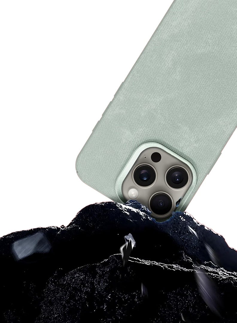 CATANES 3Packs iPhone 15 Pro Max Alcantara Case Cover Premium Quality Luxurious Soft Touch Protection with Metal Camera Frame with Two 3D Screen Protectors - Image 4