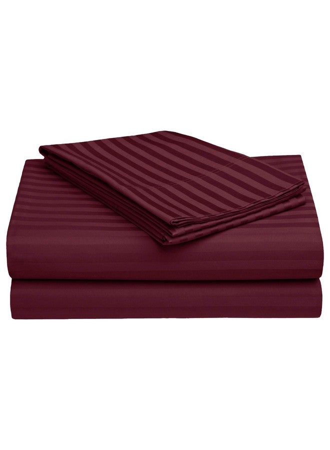 Story@Home Bedsheet for King Size Bed | 300TC | Satin Finish | Wine | 1 Piece Cotton bedsheets for King Size Bed with 2 Pillow Covers (270 x270cm) Perfect for Festive Gifting | 100% Cotton bedsheet - Image 1