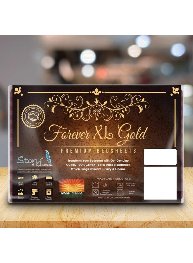 Story@Home Bedsheet for King Size Bed | 300TC | Satin Finish | Wine | 1 Piece Cotton bedsheets for King Size Bed with 2 Pillow Covers (270 x270cm) Perfect for Festive Gifting | 100% Cotton bedsheet - Image 5