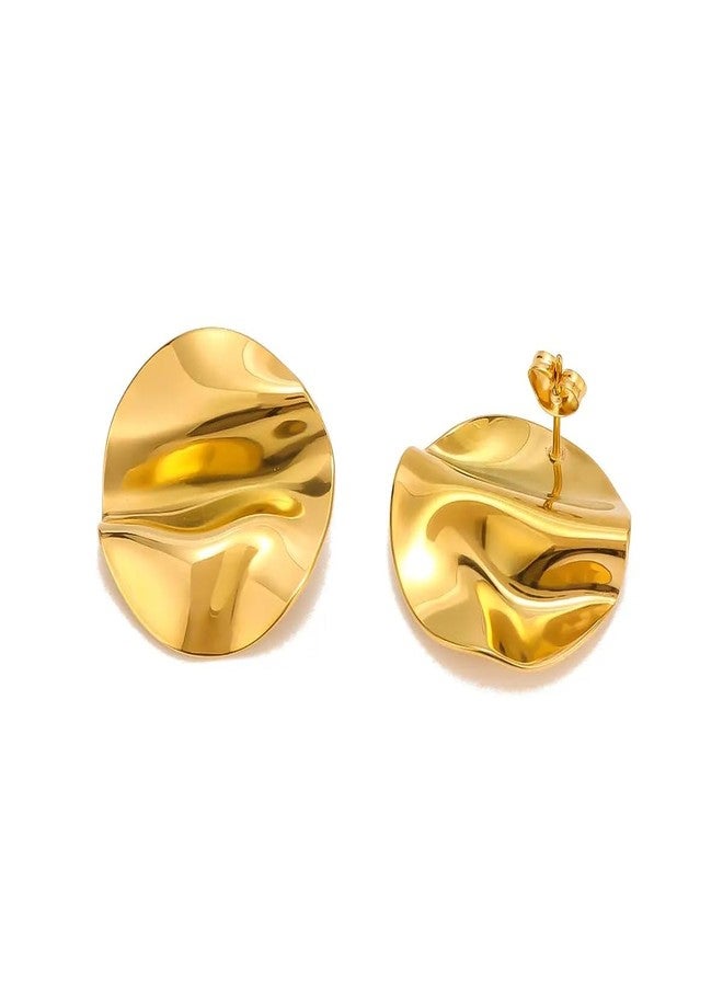 MEENAZ earrings for women fashion studs earrings for women anti tarnish gold ear rings stainless steel korean bali Gold Hoop Earrings | Combo design Jewellery Celebrity Inspired earrings set for women - Image 1